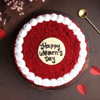 Womens Day Special Red Velvet Cake - 500 Gm