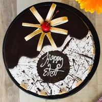 Black & White Holi Cake - 1 Kg