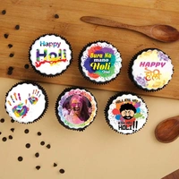 Set Of 6 Holi Cupcakes