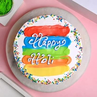 Holi Vibrant Frosted Pineapple Cake - 2 Kg