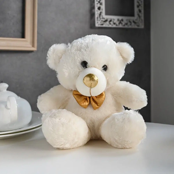 Single Red Rose With Teddy
