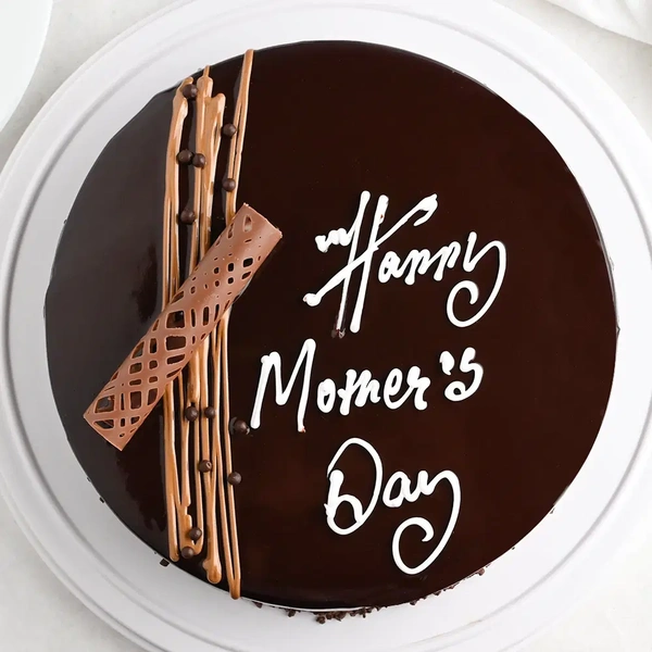 Mothers Day Glazed Chocolate Truffle Cake - 500 Gm
