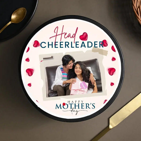 Cheerleader Mom Photo Cake - 1 Kg
