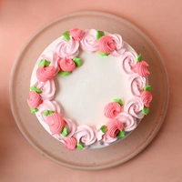 Dual Tone Floral Mom Cake - 1 Kg