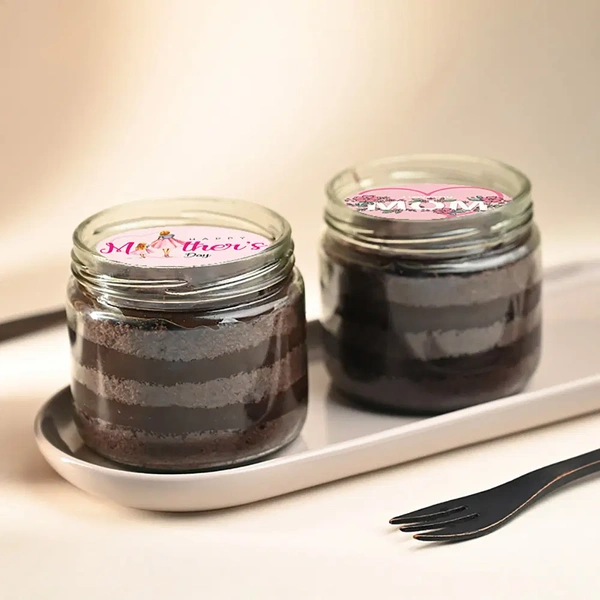 Cutesy Mom Love Chocolate Jar Cakes - 375 Ml