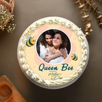 Queen Bee Photo Cake for Mom - 1 Kg