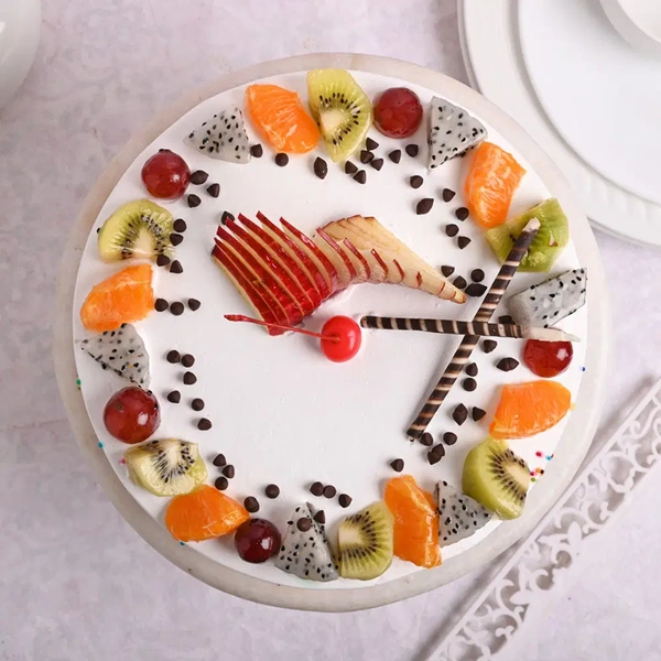 Fruits & Sprinkles Vanilla Cake - 500 Gm