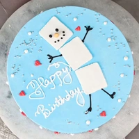 Snowman Vanilla Birthday Cake - 1.5 Kg
