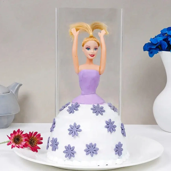 Purple Barbie Pull Me Up Pineapple Cake - 1.5 Kg