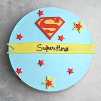 Blue Superhero Pineapple Cake - 2 Kg