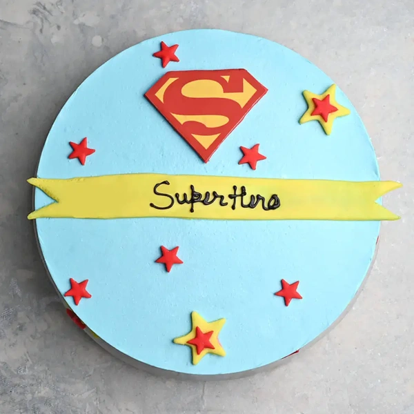 Blue Superhero Pineapple Cake - 2 Kg