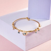 Chic Evil Eye Tassel Bangle