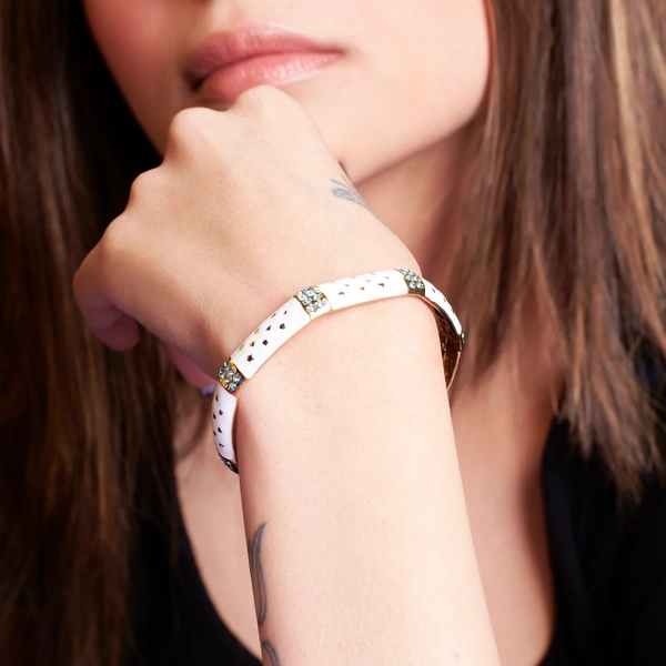 Opulent Gold Cuff Accents Bracelet