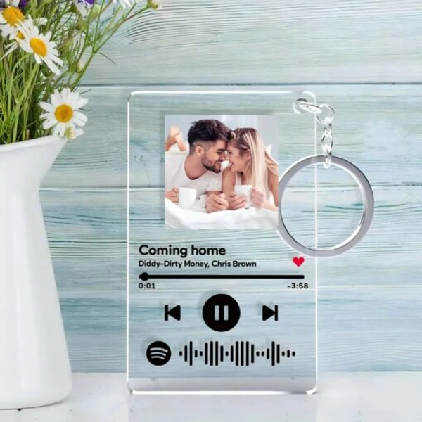Personalized Spotify Keychain With Photo