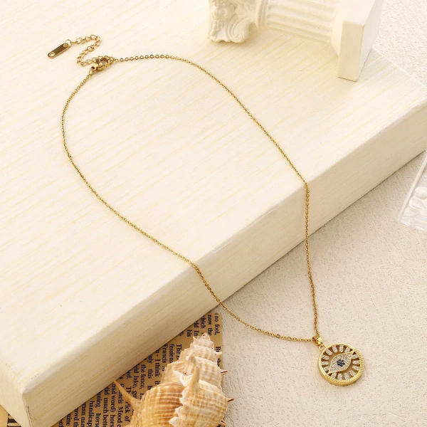 Wyn Evil eye Gold Necklace