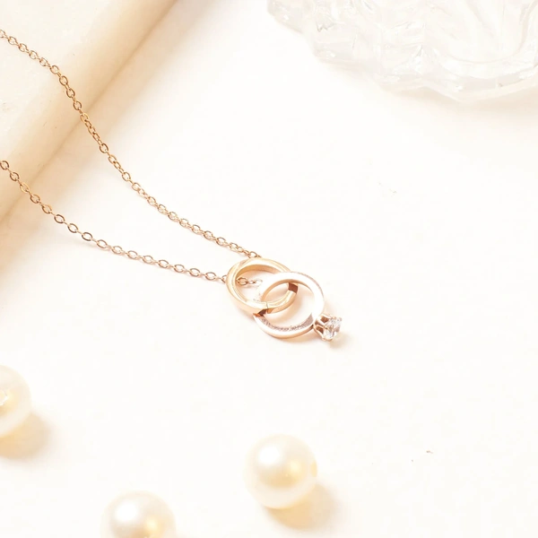 Promise Ring Rose Gold Necklace