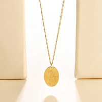 Rose Impression Charm Gold necklace
