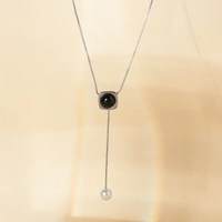 Moon Pearl Silver Necklace