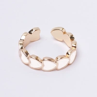 Mocha Me Hearts Ring - White