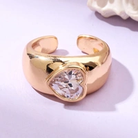 Diamond Heart Gold Ring