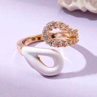 Diamond Loop Gold Ring