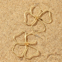 Flowers Floral Luxury Gold Earring