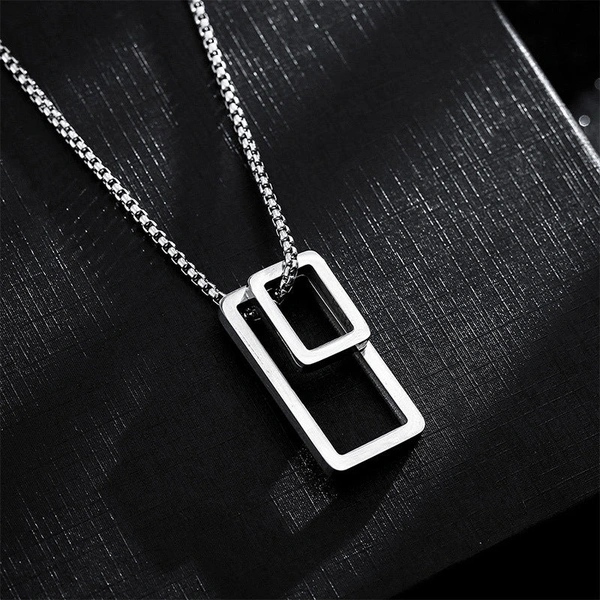Architectural Contrast Silver Chain