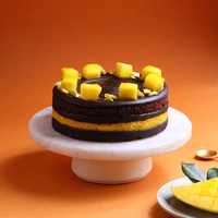 Mango Dark Chocolate Cake - 500 Gm