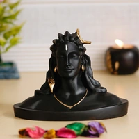 Black Polyresin Handcrafted Adiyogi Lord Shiva Statue