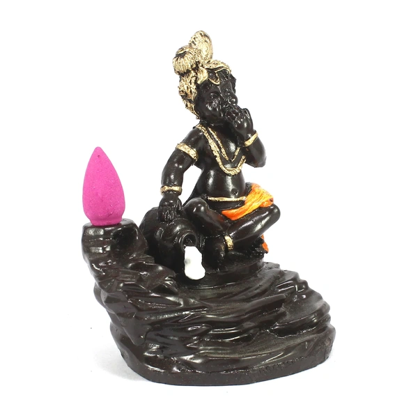 Lord Krishna Idol Smoke Backflow Cone Incense Holder