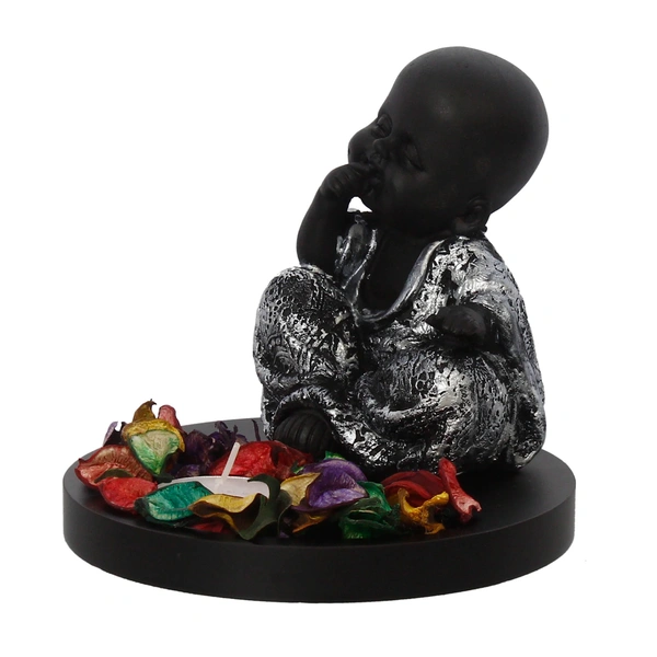 Decorative Smiling Monk Buddha Idol