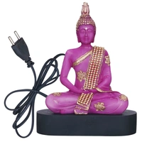 Purple & Golden Polyresin Handcrafted Meditating Lord Buddha Statue