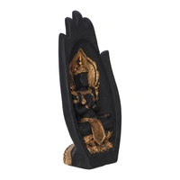 Golden Handcrafted Engraved Palm Buddha