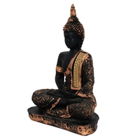 Black And Copper Meditating Lord Buddha Handcrafted