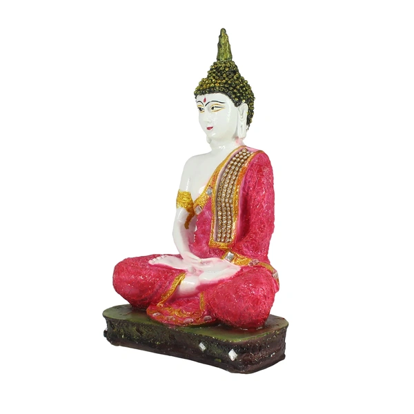 Red Buddha Decorative Showpiece
