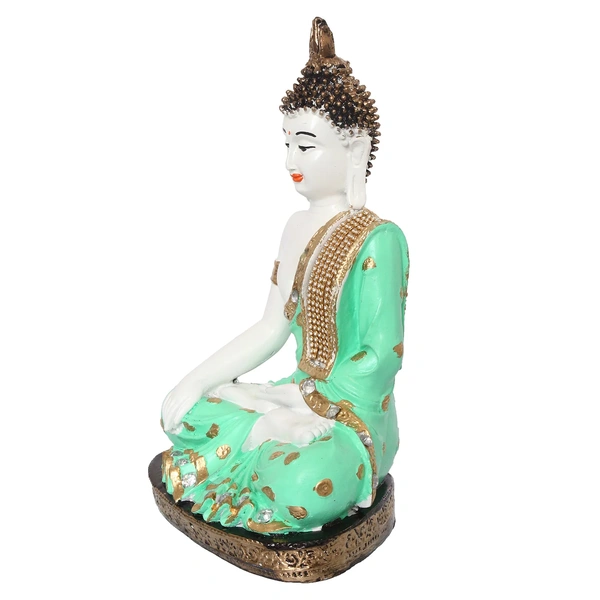 Decorative Meditating Lord Buddha - Green