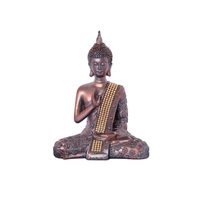 Polyresin Brown Handcrafted Meditating Blessing Buddha Statue