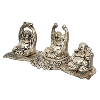 Silver Set Of 3 Laughing Buddha