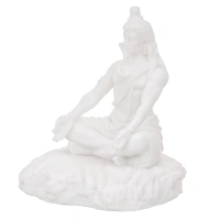 White Polyresin Lord Shiva Sitting Statue