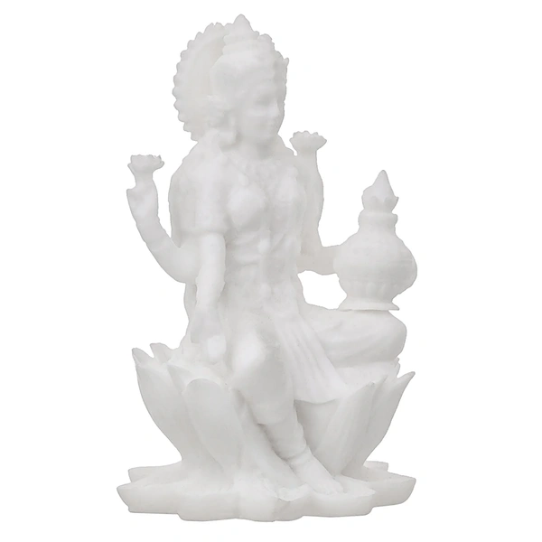 White Polyresin Goddess Laxmi Statue