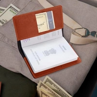 Personalized Leather Passport Cover - Tan