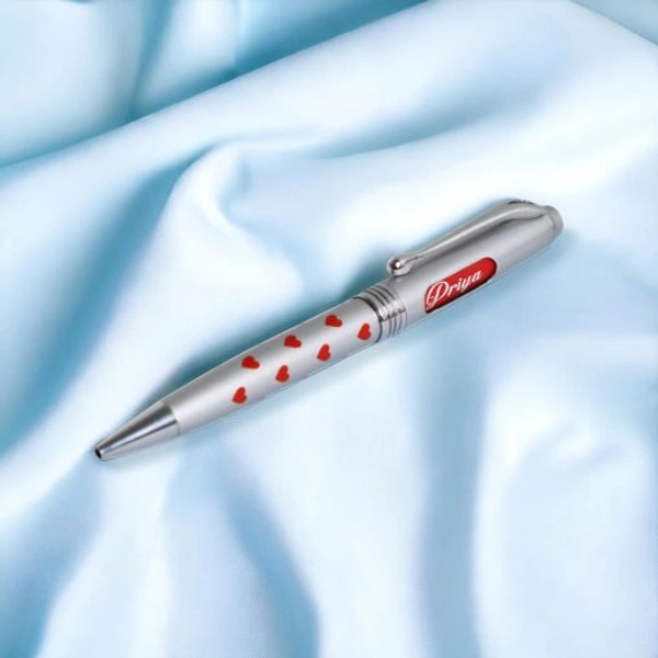 Dual Name Engraved Metal Rollerball Pen