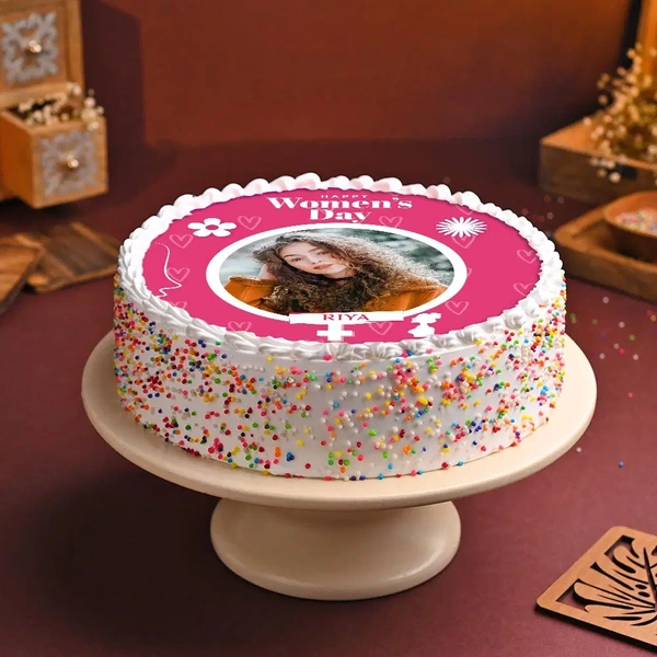 Womens Day Photo Cake - 1 Kg