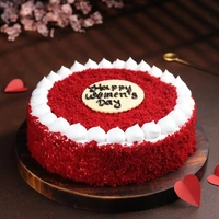 Womens Day Special Red Velvet Cake - 500 Gm