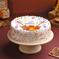 Color Contrast Holi Poster Cake - 2 Kg