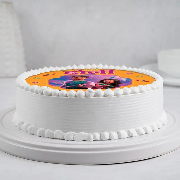 Happy Holi Photo Cake - 2 Kg
