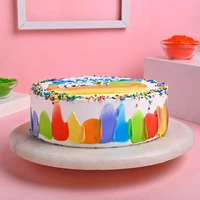 Holi Vibrant Frosted Pineapple Cake - 2 Kg