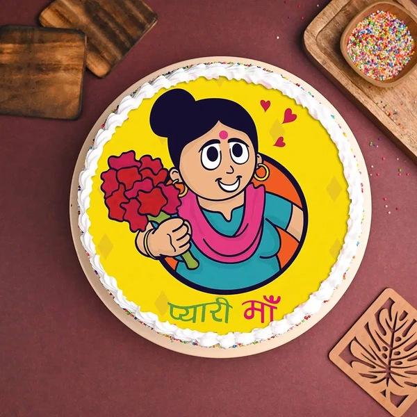 Vibrant Poster Cake for Pyaari Maa - 2 Kg