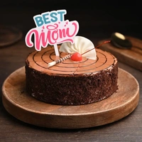 Butterscotch Cherry Topped Cake With Mom Topper - 500 Gm