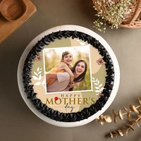 Moms Day Floral Joy Photo Cake - 1.5 Kg